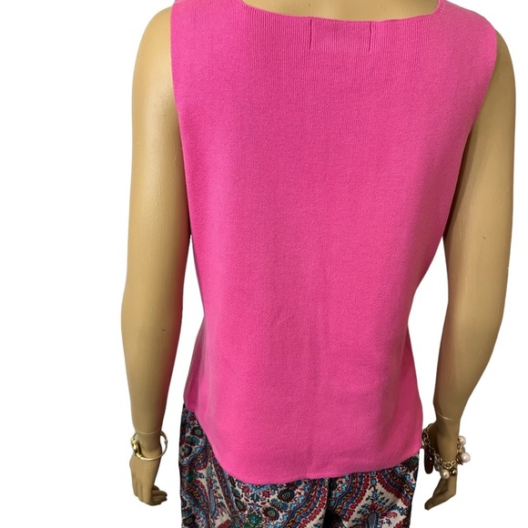 🔥🔥HAMPSHIRE STUDIO LADYS 100% COTTON SLEEVELESS SWEATER TANK TOP. CAUSAL OR DR - Picture 9 of 11